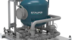 Stauper’s compact flotation unit ‘polishes’ produced water by introducing gas bubbles from the bottom of a vessel where the bubbles attach to the oil particles left in the water.