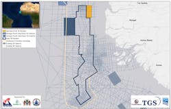 The expanded 3D seismic survey covers blocks A2/A5 offshore The Gambia. The expanded 3D seismic survey covers blocks A2/A5 offshore The Gambia.