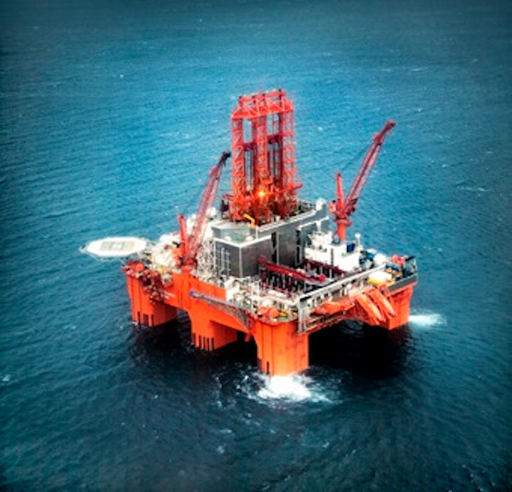 The semisubmersible drilling rig West Phoenix.