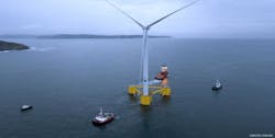 The structure for the WindFloat Atlantic project comprises a floating platform and what is said to be the largest wind turbine ever installed on a floating structure.