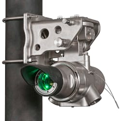 Line-of-sight detectors used to continuously monitor combustible hydrocarbon gas concentrations in harsh environments should include control temperature and obscuration triggers, as found on the Det-Tronics Flexsight LS 2000 LOS IR detector.