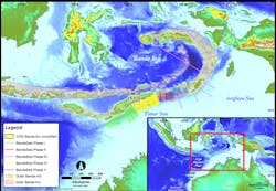 Map showing the Banda Arc JumpStart region including the BandaSeis 2D multi-client survey. Map showing the Banda Arc JumpStart region including the BandaSeis 2D multi-client survey.
