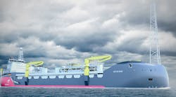 Artist&apos;s impression of the Bay du Nord FPSO.