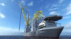 Boskalis says that the new crane vessel Bokalift 2 will be capable of lifting structures more than 100 m (328 ft) high.