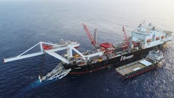 Audacia starting the 118-km 18-in. gathering lines installation. Audacia starting the 118-km 18-in. gathering lines installation.