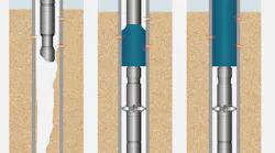 Sand clean out and screen installation by Filtrex is performed across three key stages.