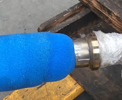 Filtrex expanding out of compression sleeve. Filtrex expanding out of compression sleeve.