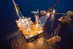 The S7000 piling the CA-KU-A1 jacket. The S7000 piling the CA-KU-A1 jacket.