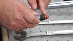 A preassembled FK cartridge includes a male nut, two ferrules, and a removable plastic arbor that fit into the female port of the fitting body. A preassembled FK cartridge includes a male nut, two ferrules, and a removable plastic arbor that fit into the female port of the fitting body.