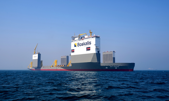 The heavy transport vessel Vanguard.