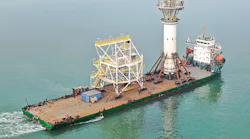 Sail away of the turret for CNOOC's Lufeng field FSO.