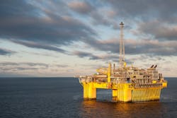 The Troll C platform in the North Sea.