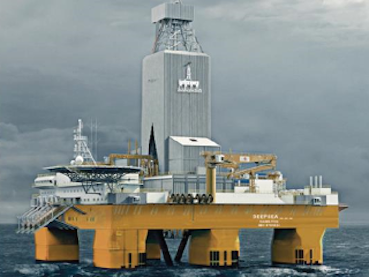 The semisubmersible Deepsea Nordkapp is due to spud well 25/2-22 S in 112 m (367 ft) of water on production license 442.