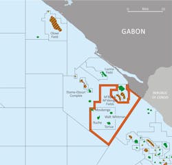 Location of the Tortue field offshore Gabon.