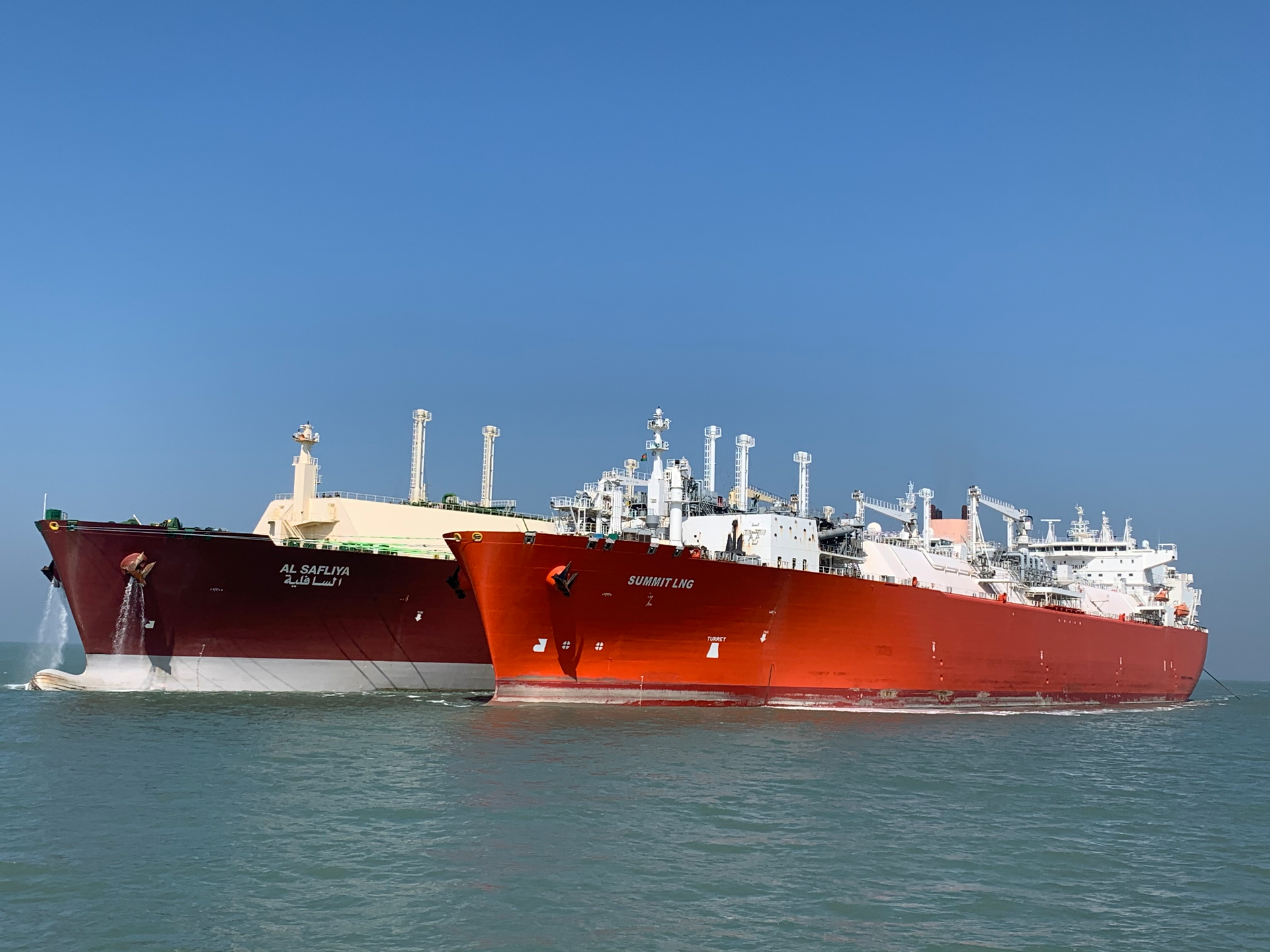 This was the first commercial open water ship-to-ship transfer involving a Q-Flex vessel delivering to Petrobangla (LNG buyers) at its Summit LNG Terminal.