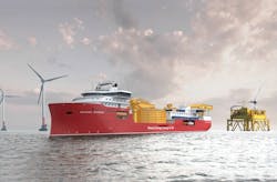 The cable lay vessel Nexans Aurora is scheduled for delivery next year. The cable lay vessel Nexans Aurora is scheduled for delivery next year.