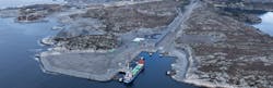 The PSW Spoolbase in Gulen Industrial Harbor, western Norway. The PSW Spoolbase in Gulen Industrial Harbor, western Norway.