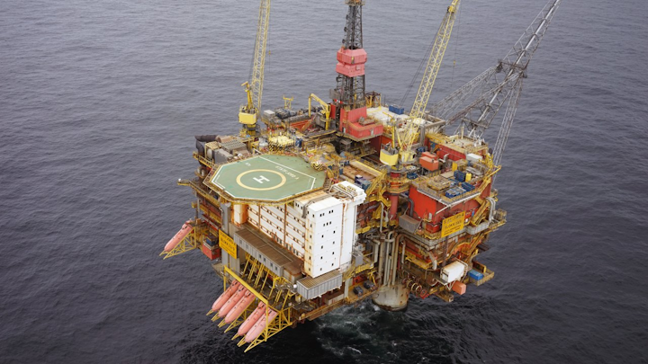 The Statfjord A platform in the Norwegian North Sea.