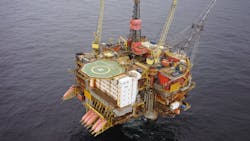 The Statfjord A platform in the Norwegian North Sea.