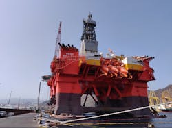 The Seadrill-operated harsh environment semisubmersible drilling rig West Bollsta.