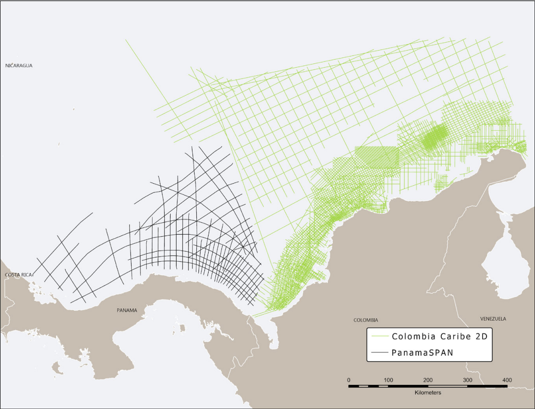 The Caribe Colombia reprocessing project is a 2D multi-client program.