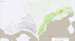 The Caribe Colombia reprocessing project is a 2D multi-client program.