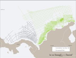 The Caribe Colombia reprocessing project is a 2D multi-client program. The Caribe Colombia reprocessing project is a 2D multi-client program.