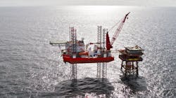 The self-propelled self-elevating accommodation jackup barge GMS Endurance. The self-propelled self-elevating accommodation jackup barge GMS Endurance.