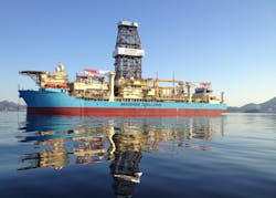 The drillship Maersk Voyager has received a three-well contract offshore Africa from Total.