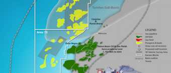 Location of the Marina-1 exploration well offshore Peru.