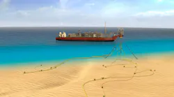Conceptual image of the Sangomar Phase 1 development offshore Senegal.