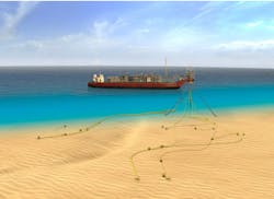 Conceptual image of the Sangomar Phase 1 development offshore Senegal.