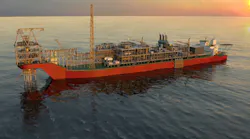 Artist impression of the Sangomar field FPSO.