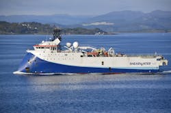 The multi-purpose vessel SW Cook worked continuously on ocean bottom seismic projects in the North Sea throughout the 2019 summer season. The multi-purpose vessel SW Cook worked continuously on ocean bottom seismic projects in the North Sea throughout the 2019 summer season.