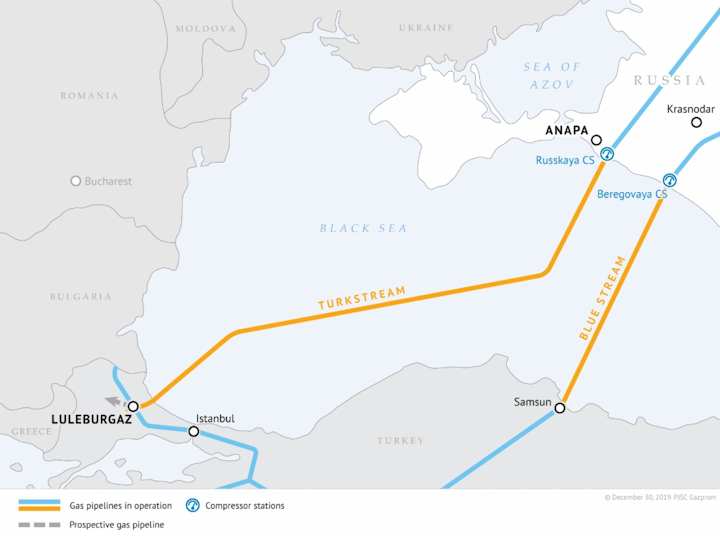 Gazprom starts gas flow through TurkStream pipeline | Offshore