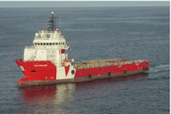 The platform support vessel VOS Prelude is managed and operated by VOS Den Helder. The platform support vessel VOS Prelude is managed and operated by VOS Den Helder.