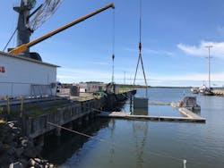 Shallow-water testing of a variable-speed drive at Vaasa. Shallow-water testing of a variable-speed drive at Vaasa.