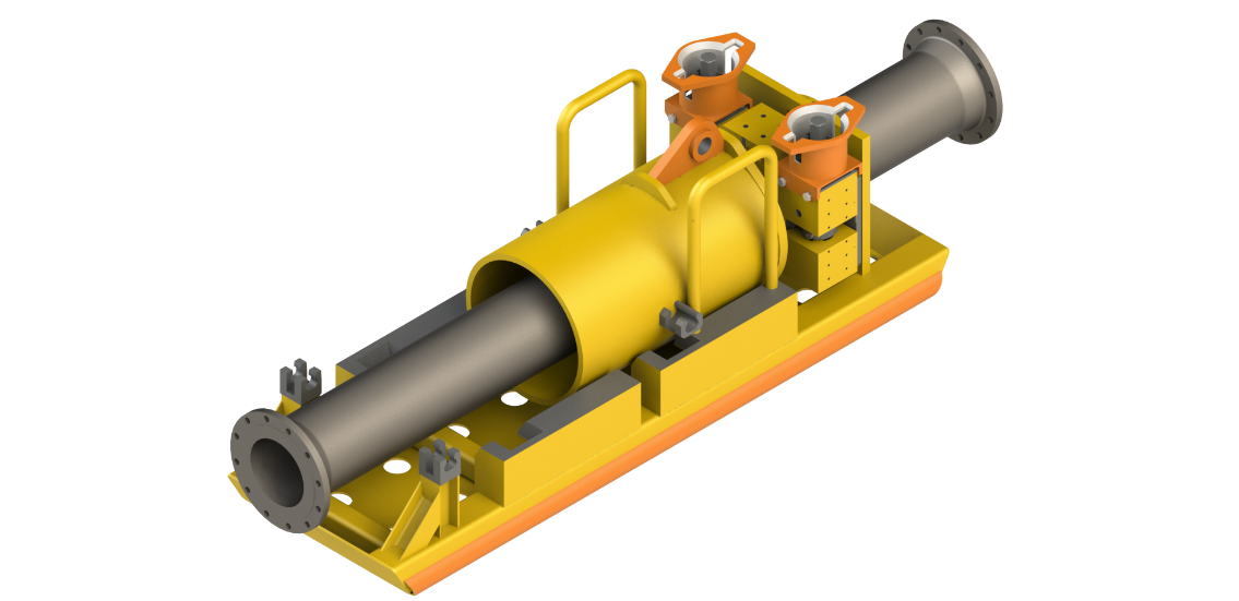 The Stinger Deployed Diverless Connector has been developed to conduct pipeline tie-ins using an ROV.