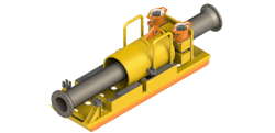 The Stinger Deployed Diverless Connector has been developed to conduct pipeline tie-ins using an ROV. The Stinger Deployed Diverless Connector has been developed to conduct pipeline tie-ins using an ROV.