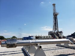 The first deployment of the 11-in. tool was a 17½-in. surface hole application. The first deployment of the 11-in. tool was a 17½-in. surface hole application.