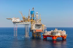 The Noble Lloyd Noble, currently working in the North Sea, is said to be the tallest jackup in the world. The air gap needed to work over the Equinor-operated Mariner platform is 69 m above the ocean. The Noble Lloyd Noble, currently working in the North Sea, is said to be the tallest jackup in the world. The air gap needed to work over the Equinor-operated Mariner platform is 69 m above the ocean.