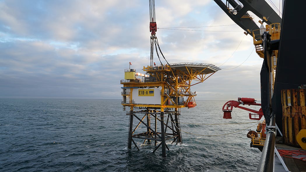For the second time the company recycled the topsides originally built for the P14-A platform in the Dutch sector, which had originally been reconditioned for the E18-A platform (recently decommissioned), for the new project.