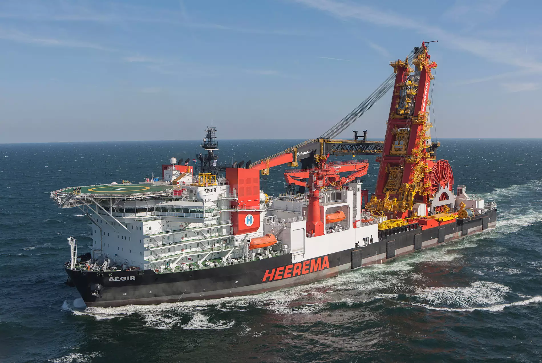The Aegir is now a fast sailing heavy-lift vessel.