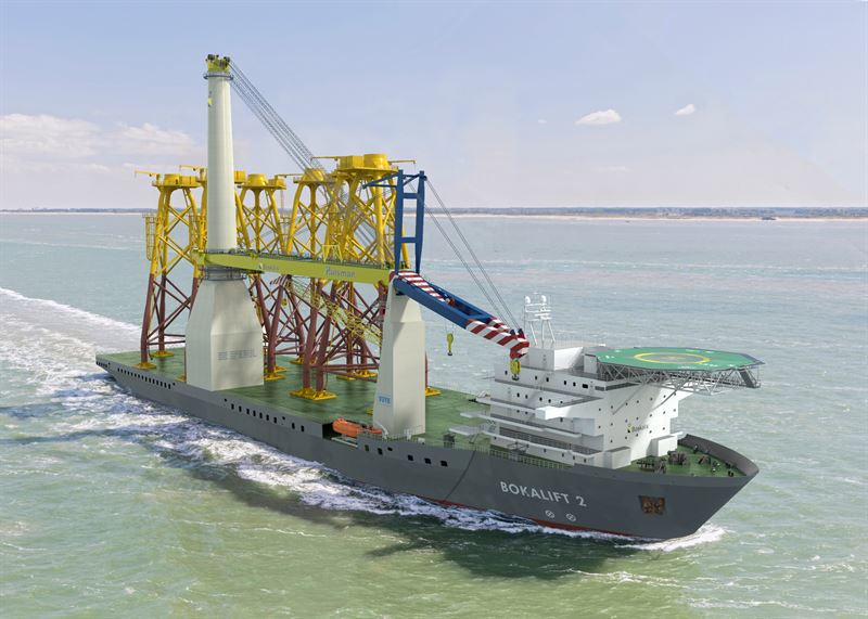 The Bokalift 2&rsquo;s first job is at the Taiwanese Changfang and Xidao offshore wind farm.