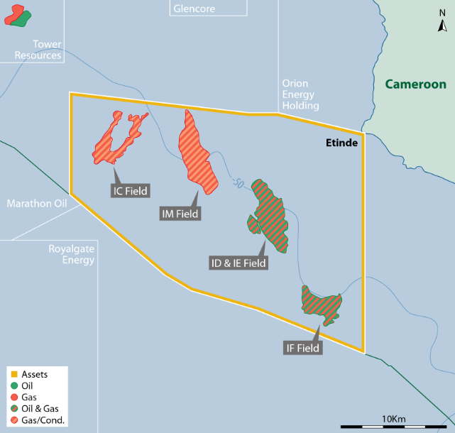 Etinde permit offshore Cameroon.