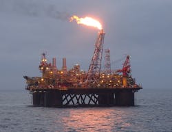 The semisubmersible production platform FPF-1 serves the Greater Stella Area in the UK central North Sea. The semisubmersible production platform FPF-1 serves the Greater Stella Area in the UK central North Sea.