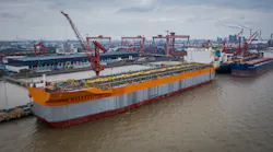 The FPSO Liza Unity hull at the SWS yard in China.