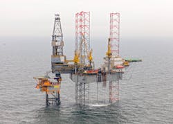 The high-pressure/ high-temperature L5a-D4 well is tied back to the L5a-D platform in the Dutch North Sea. The high-pressure/ high-temperature L5a-D4 well is tied back to the L5a-D platform in the Dutch North Sea.