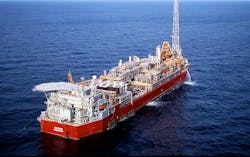 The FPSO Northern Endeavour is permanently moored between the Laminaria and Corallina oil fields in the Timor Sea. The FPSO Northern Endeavour is permanently moored between the Laminaria and Corallina oil fields in the Timor Sea.
