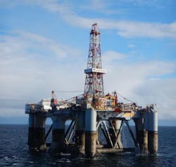 The semisub Ocean Patriot is drilling for Apache in the UK North Sea. The semisub Ocean Patriot is drilling for Apache in the UK North Sea.
